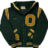 Spartans Delong Varsity Jacket - Large Gold Wool