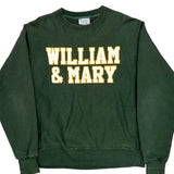 Reverse Weave Champion William & Mary Graphic Sweatshirt - Medium Green Cotton