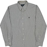 Ralph Lauren Striped Shirt - Large Black & White Cotton