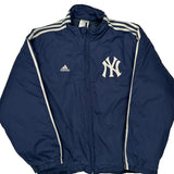 New York Yankees Adidas Mlb Track Jacket - Large White Polyester