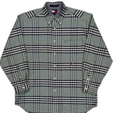 Tommy Hilfiger Checked Shirt - Medium Green Cotton