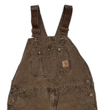 Carhartt Double Knee Overalls - 38W 30L Brown Cotton