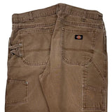 Dickies Carpenter Trousers - 36W 28L Brown Cotton