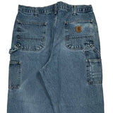 Loose Original Fit Carhartt Double Knee Carpenter Pants - 38W 34L Blue Cotton
