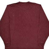 Carhartt Long Sleeve T-Shirt - XL Burgundy Cotton