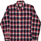 Wrangler Checked Flannel Shirt - XL Navy Cotton