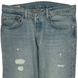 501 Levis Jeans - 33W 31L Light Wash Cotton