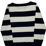 Tommy Hilfiger Striped Sweater - Large Black & White Cotton Blend