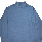Polo By Ralph Lauren 1/4 Zip - 4XL Blue Cotton