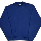 90'S Blank Made In USA Fruit Of The Loom Sweatshirt - XL Blue Cotton Blend