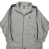 Adidas Track Jacket - Large Grey Polyester