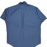 Ralph Lauren Checked Short Sleeve Shirt - XL Blue Cotton