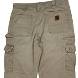 Carhartt Cargo Trousers - 32W 27L Beige Cotton