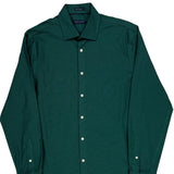 Tommy Hilfiger Slim Fit Shirt - Large Green Cotton