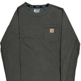 Carhartt Force Carhartt Long Sleeve T-Shirt - Medium Gray Cotton