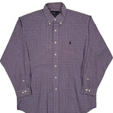 Yarmouth Ralph Lauren Checked Shirt - Large Purple Cotton