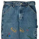 Unbranded Graphic Carpenter Jeans - 34W 30L Multicoloured Denim