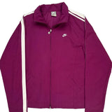 Nike Striped Track Jacket - XL Purple Polyester