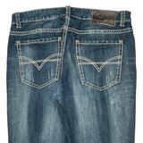 Rock & Roll Cowboy Boot Cut Jeans - 38W 31L Blue Cotton Blend