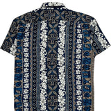 The Hawaiian Original Floral Hawaiian Shirt - Large Blue Cotton