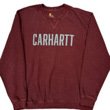 Carhartt Sweatshirt - 2XL Burgundy Cotton