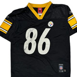 Age 14-16 Pittsburgh Steelers Reebok Football Football Jersey - Large Black Polyester