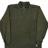 Carhartt 1/4 Zip - Medium Green Cotton Blend