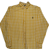 Polo By Ralph Lauren Checked Shirt - Large Yellow Cotton