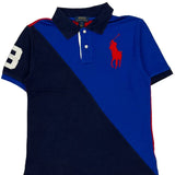 Age 10-12 Polo By Ralph Lauren Graphic Polo Shirt - Large Blue Cotton