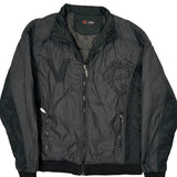Versace Graphic Track Jacket - Large Black Polyester