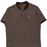 Polo By Ralph Lauren Striped Polo Shirt - XL Brown Cotton