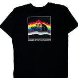 Never Stop Exploring The North Face Graphic T-Shirt - Medium Multicoloured Cotton