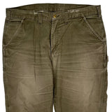 Carhartt Carpenter Trousers - 39W 32L Khaki Cotton