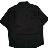 Wrangler Short Sleeve Shirt - Large Black Cotton