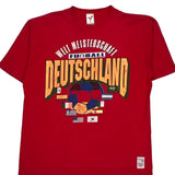 Single Stitch Deutschland Artex Graphic T-Shirt - XL Red Cotton