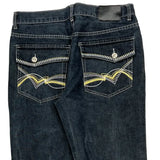 Chams Studded Jeans - 36W 31L Dark Wash Cotton