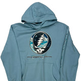 Liquid Blue Graphic Hoodie - Large Blue Cotton