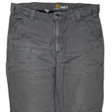 Carhartt Carpenter Trousers - 34W 32L Grey Cotton