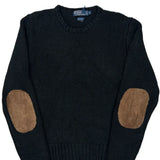 Italian Yarn Polo By Ralph Lauren Sweater - Large Brown Wool