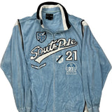 21 Southpole Track Jacket - Large Blue Cotton Blend