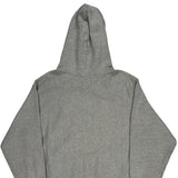 Reverse Weave Champion Spellout Hoodie - Large Grey Cotton
