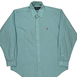 Blake Ralph Lauren Checked Shirt - Large Blue Cotton