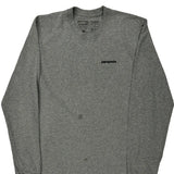 Buffalo Patagonia Graphic Long Sleeve T-Shirt - Medium Gray Cotton