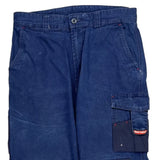 Hard Yakka Cargo Pants - 31W 31L Blue Cotton
