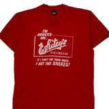 Ice Cream Screen Stars Single Stitch T-Shirt - XL Red Cotton Blend