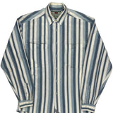 Levis Striped Denim Shirt - Small Blue Cotton