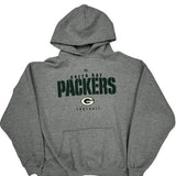 Green Bay Packers Nfl Football Hoodie - Large Gray Cotton