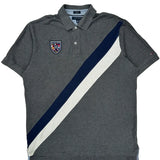Custom Fit Tommy Hilfiger Striped Polo Shirt - XL Gray Cotton