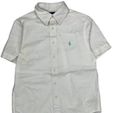 Age 8 Ralph Lauren Short Sleeve Shirt - Small White Cotton