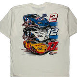 Penske Racing Fruit Of The Loom Nascar T-Shirt - 2XL White Cotton